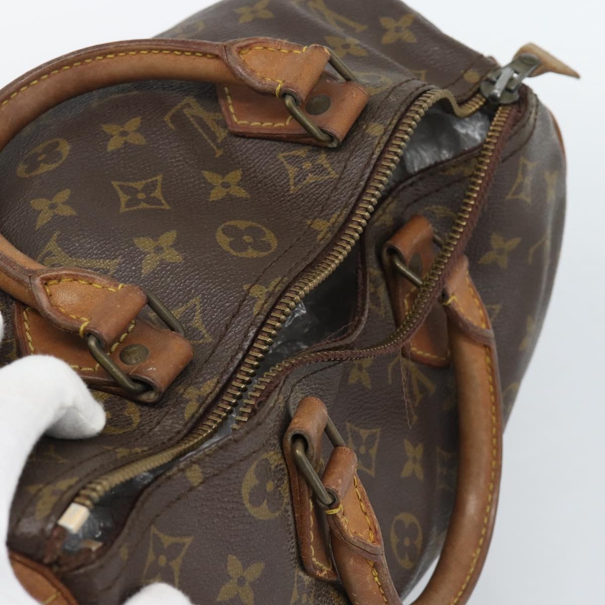 LOUIS VUITTON Monogram Speedy 30 Hand Bag M41526 LV Auth 164106