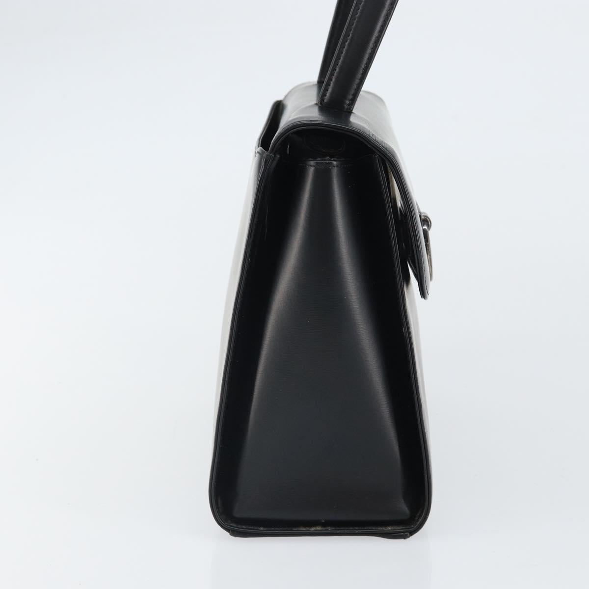 GIVENCHY Hand Bag Leather Black Auth 164116
