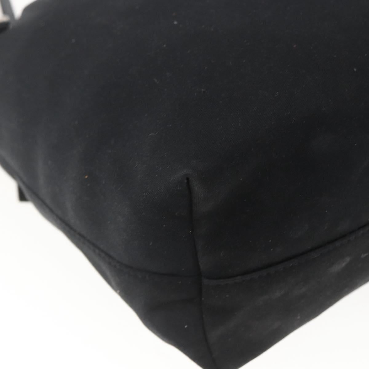 FENDI Tote Bag Black Silver Auth 164135