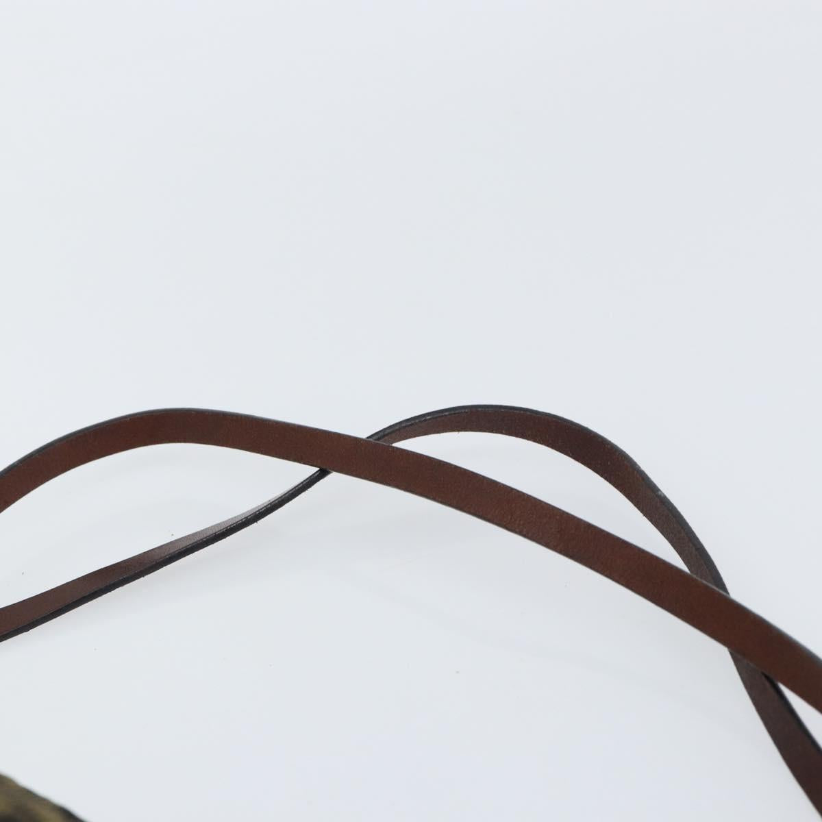 FENDI Zucca Canvas Tote Bag Black Brown Auth 164142