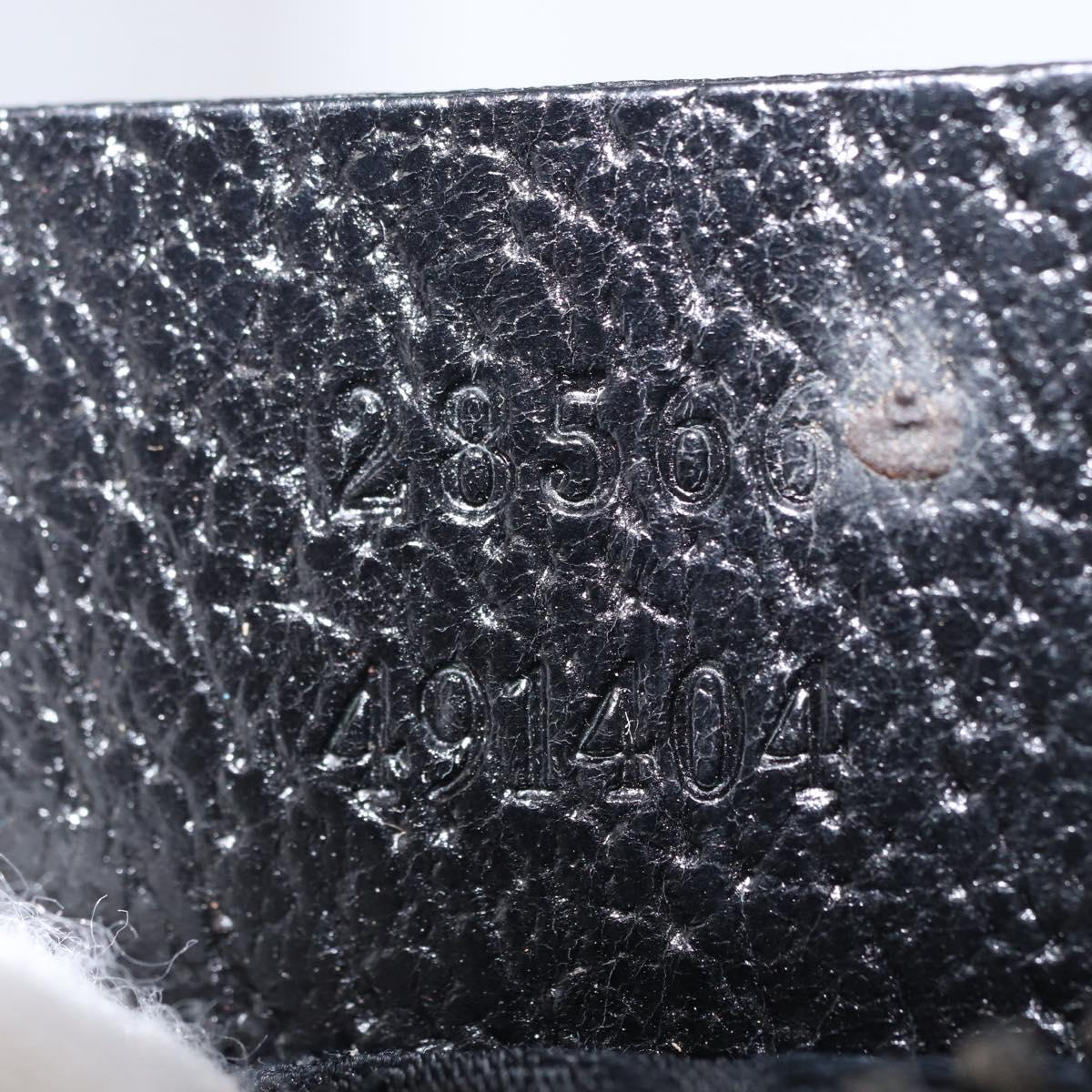 GUCCI GG Canvas Waist bag Black Silver 28566 Auth 164144
