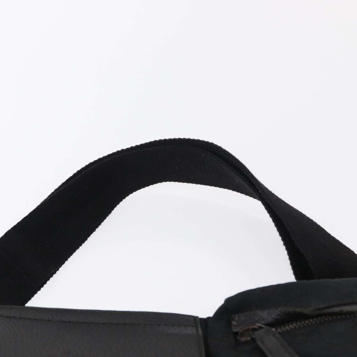 GUCCI GG Canvas Waist bag Black Silver 28566 Auth 164144