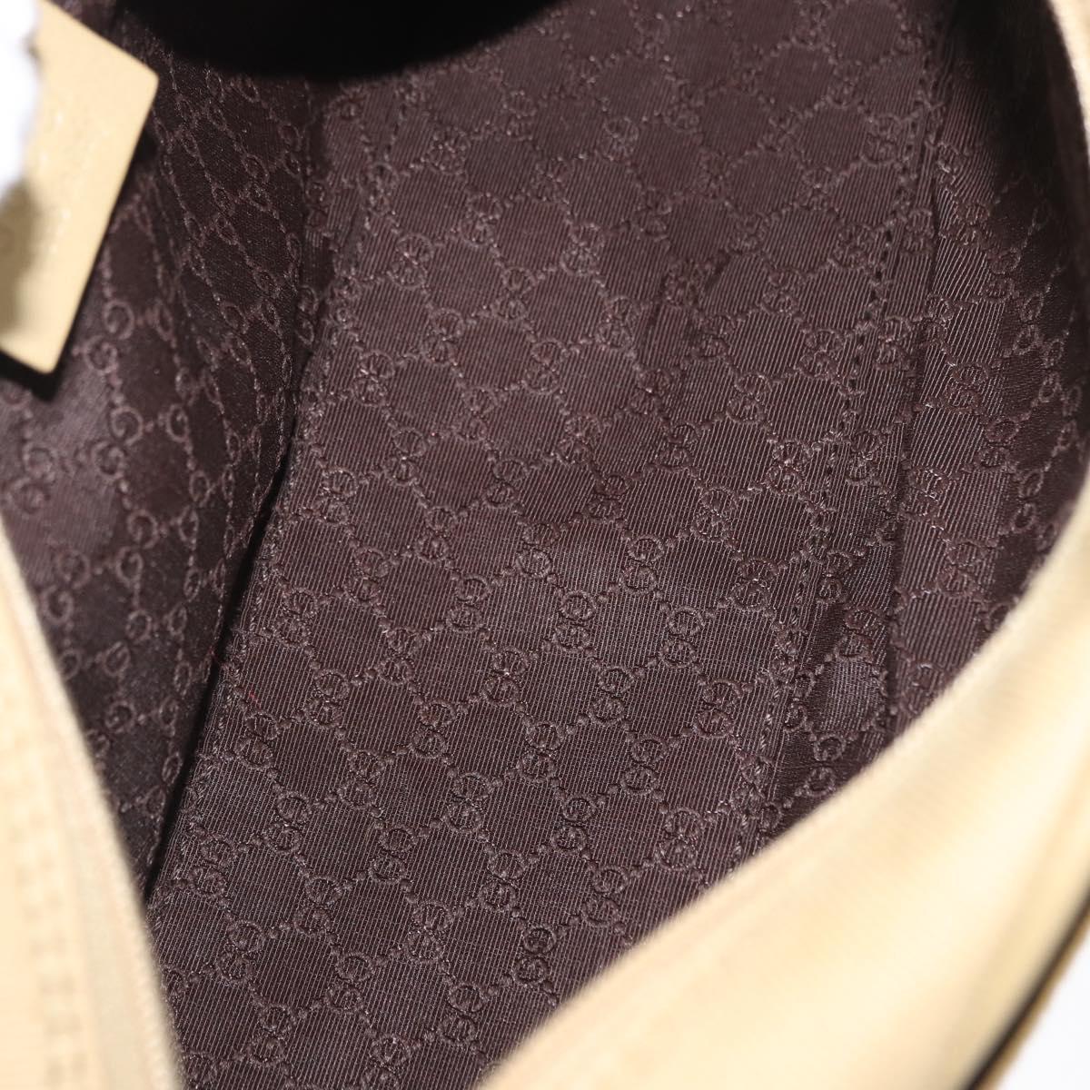 GUCCI Shoulder Bag Canvas Beige Gold 90781 Auth 164146