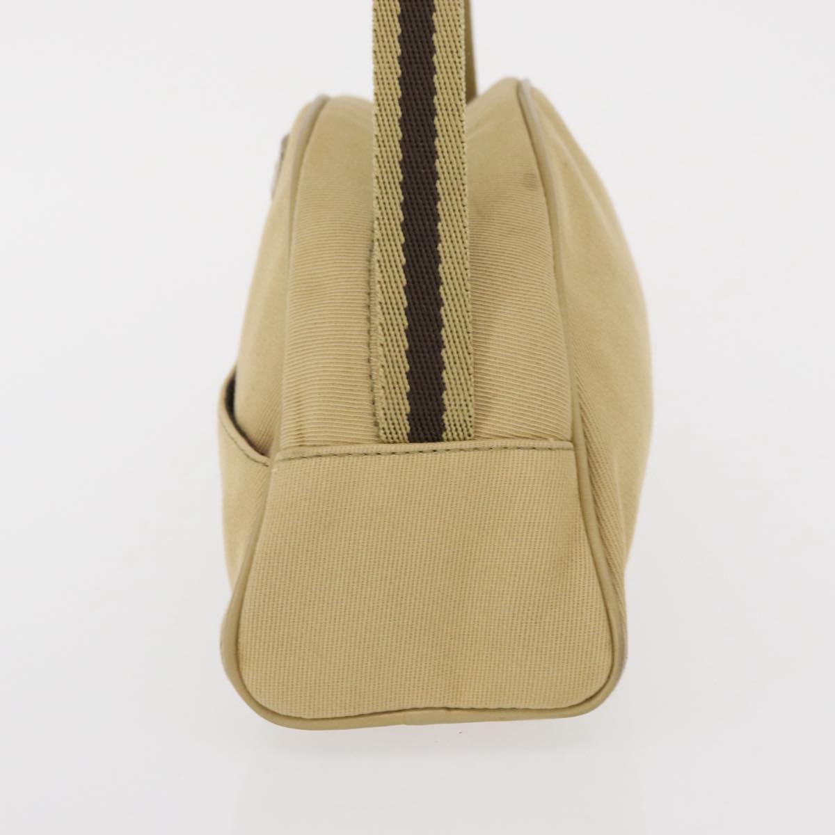 GUCCI Shoulder Bag Canvas Beige Gold 90781 Auth 164146