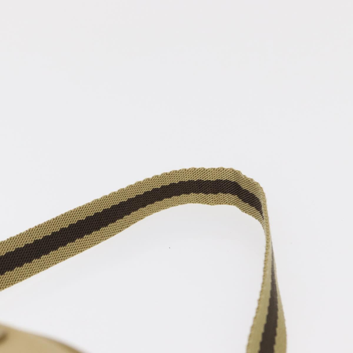 GUCCI Shoulder Bag Canvas Beige Gold 90781 Auth 164146