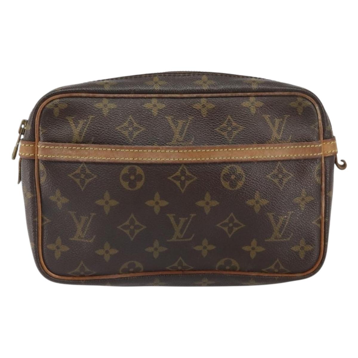 LOUIS VUITTON Monogram Compiegne 23 Clutch Bag M51847 LV Auth 164155