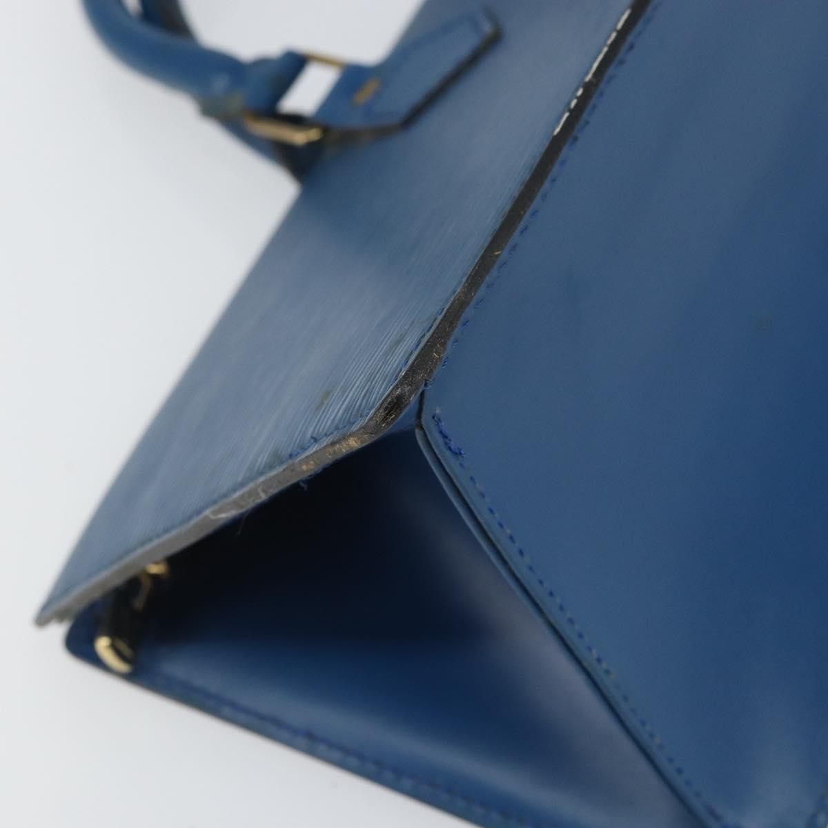 LOUIS VUITTON Epi Sac Triangle Hand Bag Blue M52095 LV Auth 164160