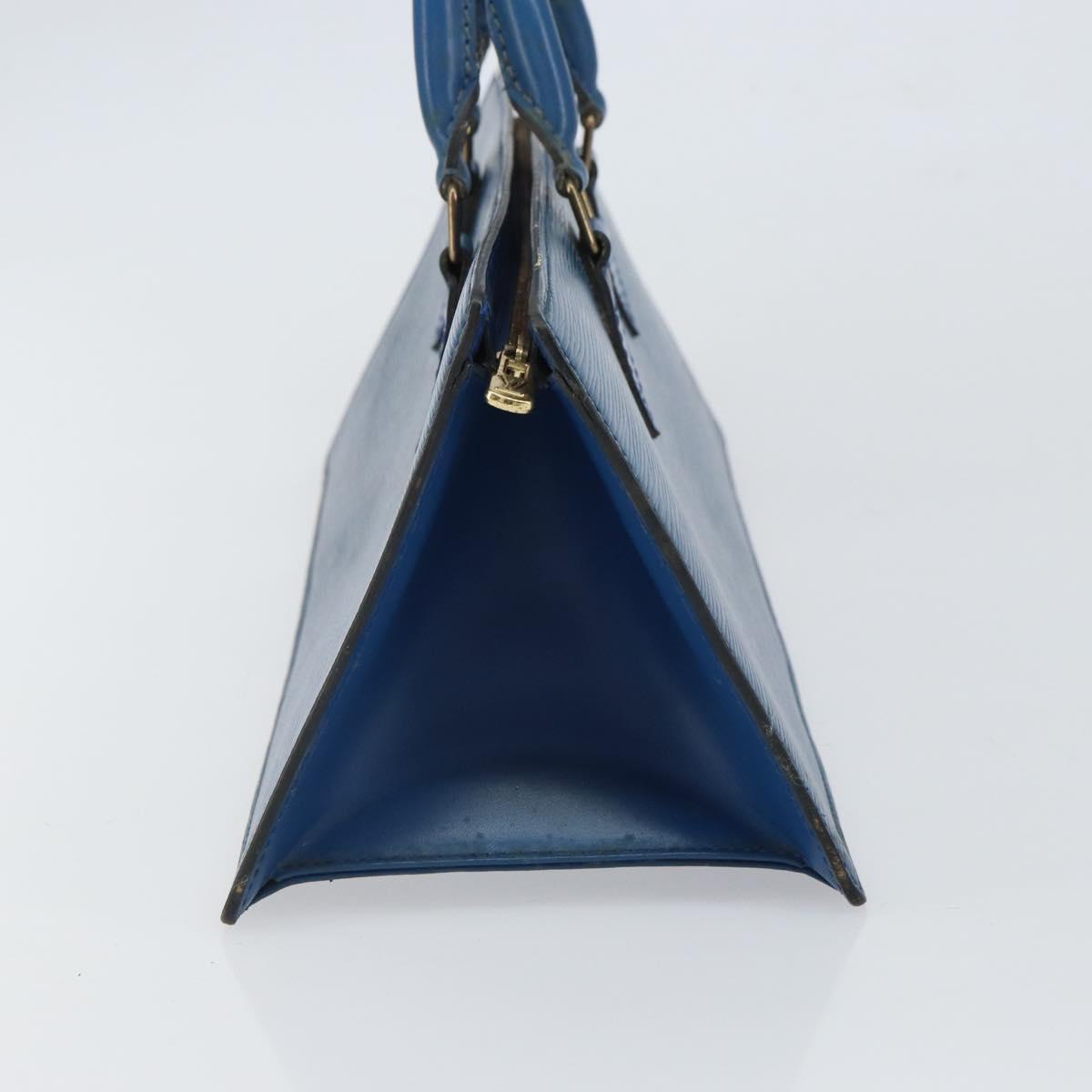 LOUIS VUITTON Epi Sac Triangle Hand Bag Blue M52095 LV Auth 164160
