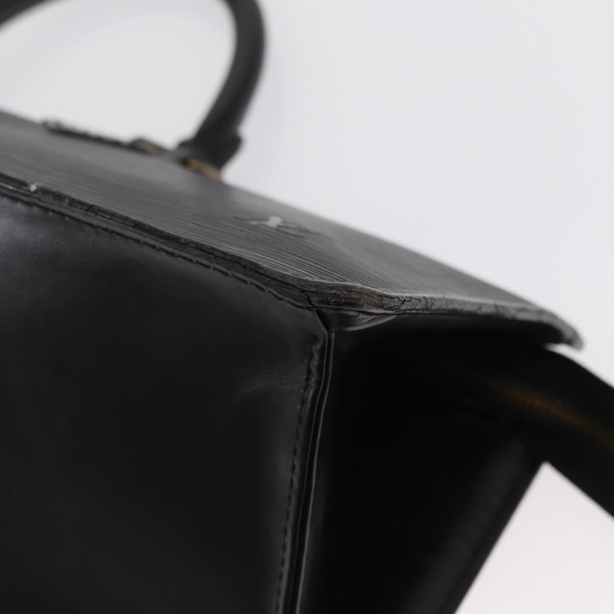 LOUIS VUITTON Epi Sac Triangle Hand Bag Black M52092 LV Auth 164190