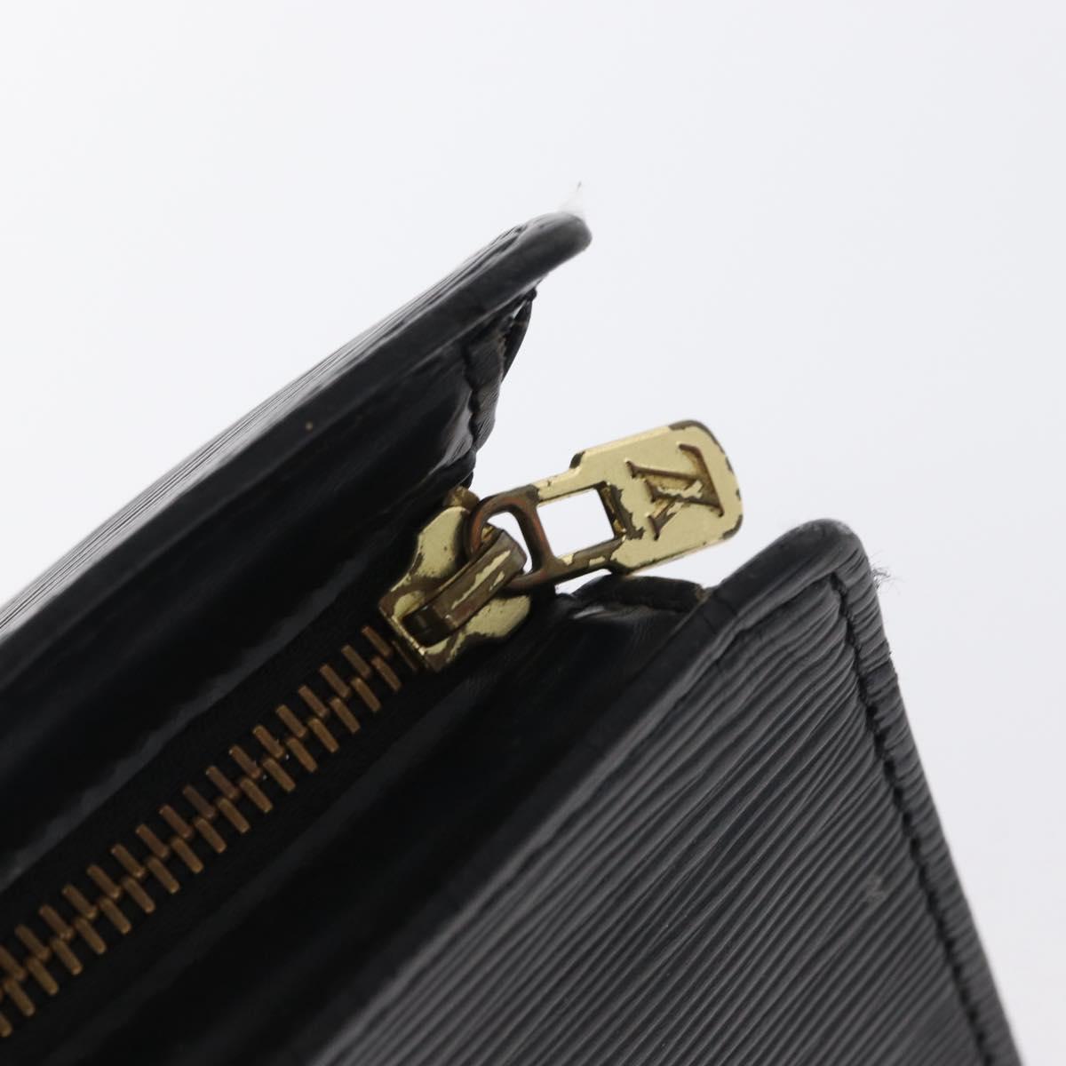 LOUIS VUITTON Epi Sac Triangle Hand Bag Black M52092 LV Auth 164190