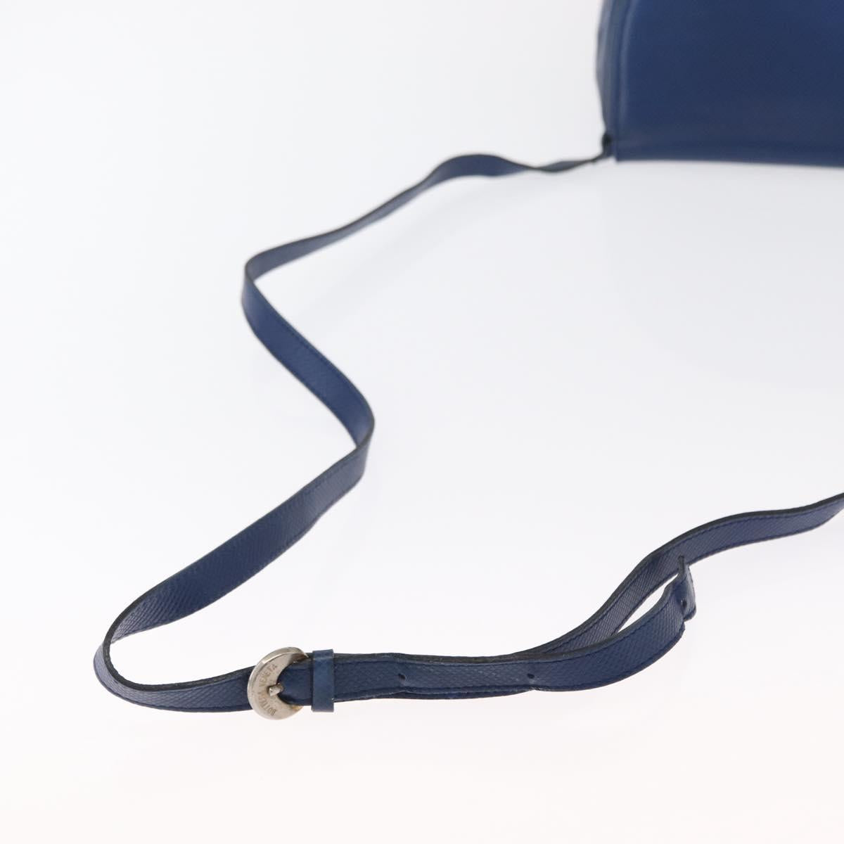 BOTTEGA VENETA Shoulder Bag Leather Blue Gold Auth 164193