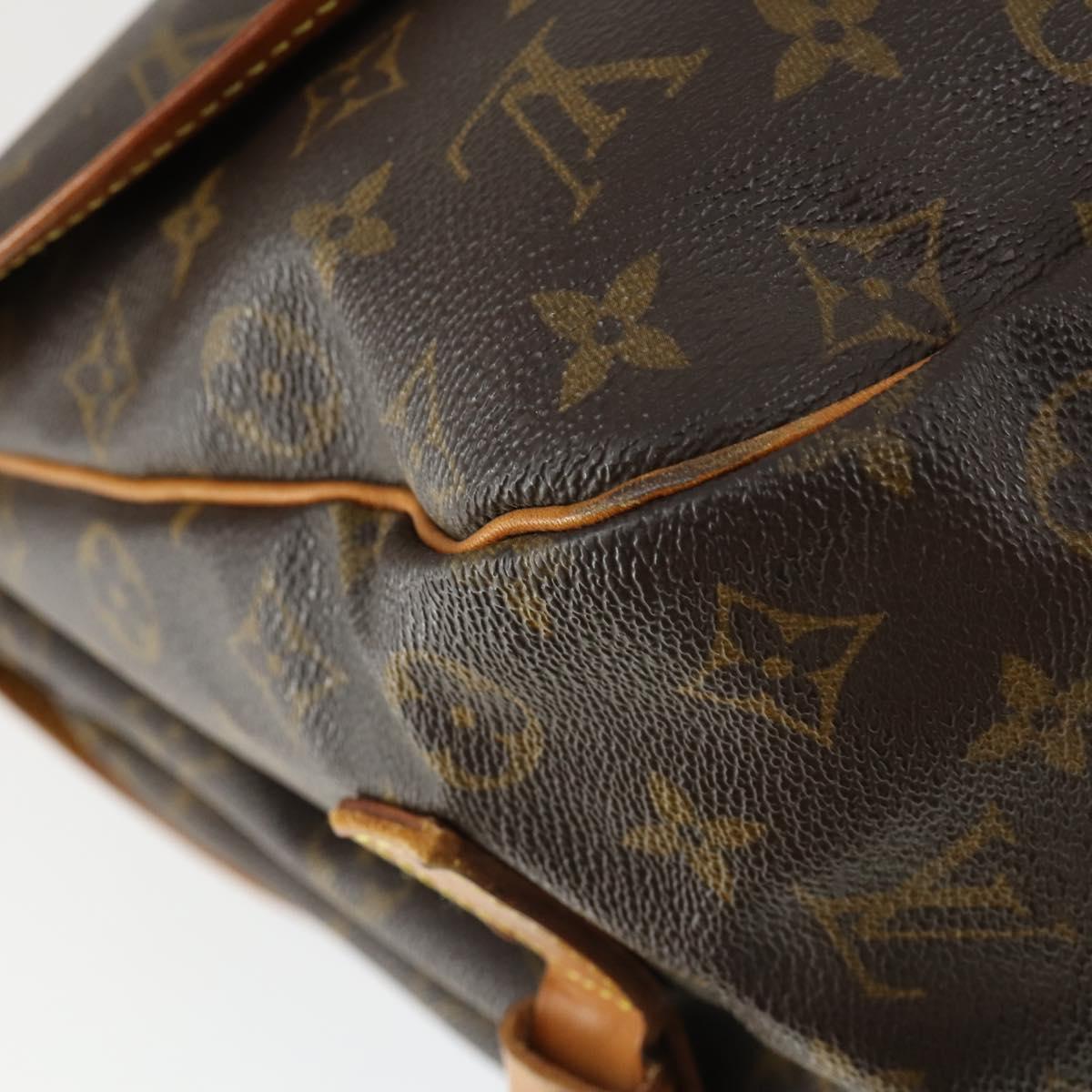 LOUIS VUITTON Monogram Saumur 35 Shoulder Bag M42254 LV Auth 164199