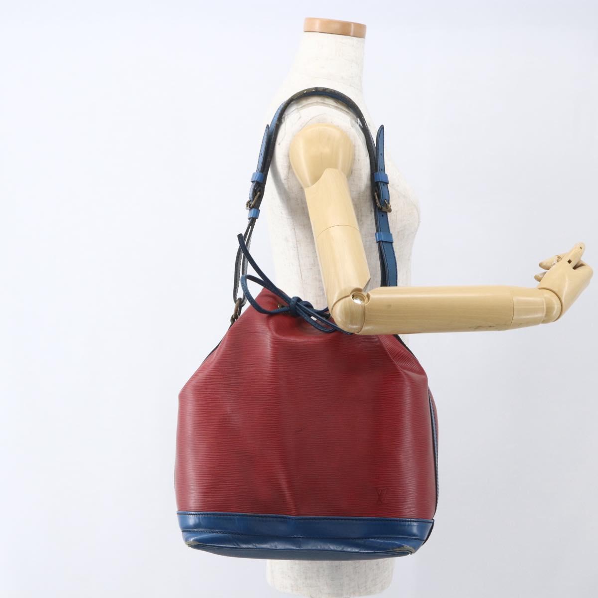 LOUIS VUITTON Epi Noe Shoulder Bag Bicolor Red Blue M44084 LV Auth 164203