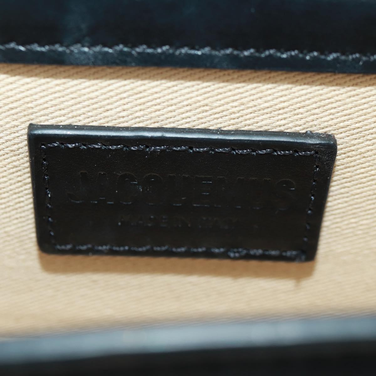 JACQUEMUS Chiquito Hand Bag Leather 2way Black Gold Auth 164223M