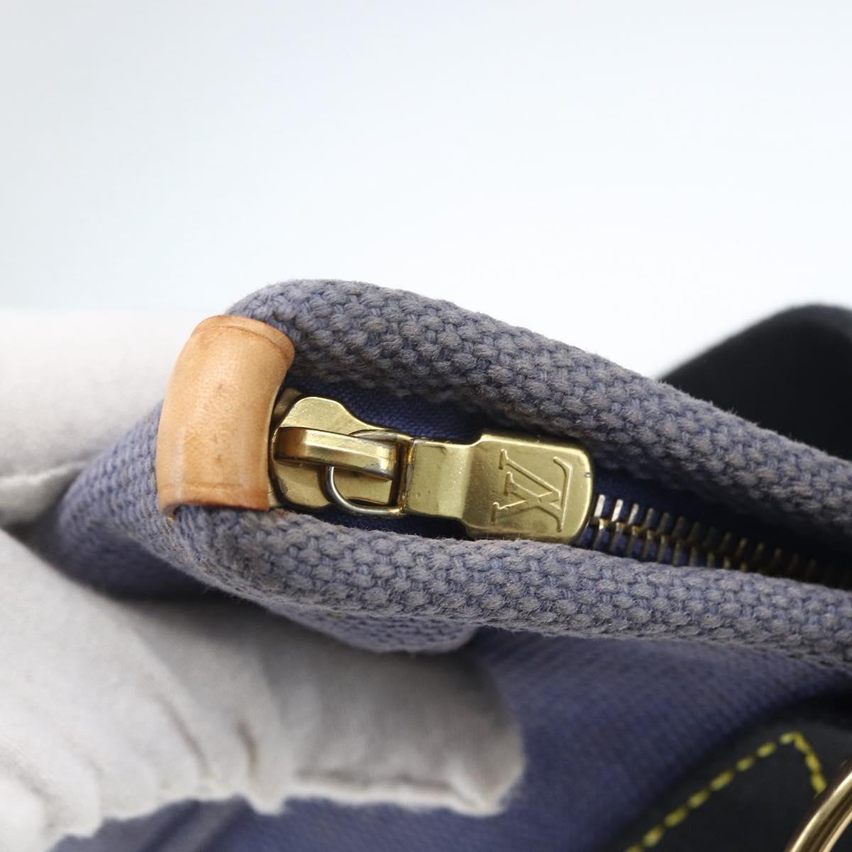 LOUIS VUITTON Antigua Cabas MM Tote Bag Blue M40087 LV Auth 164234