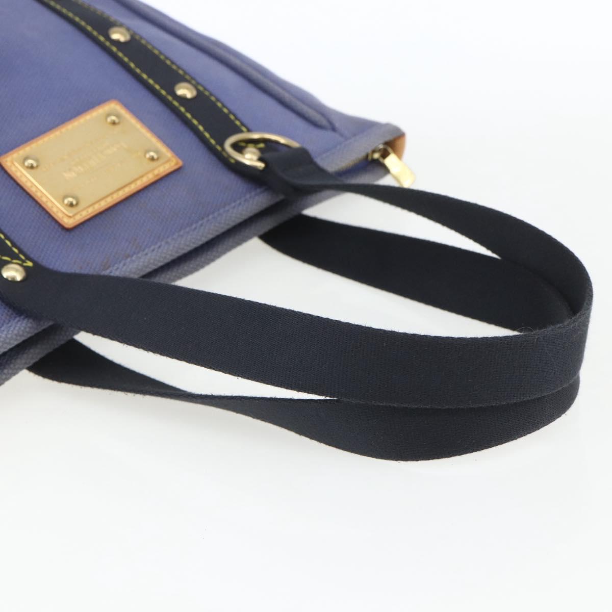 LOUIS VUITTON Antigua Cabas MM Tote Bag Blue M40087 LV Auth 164234