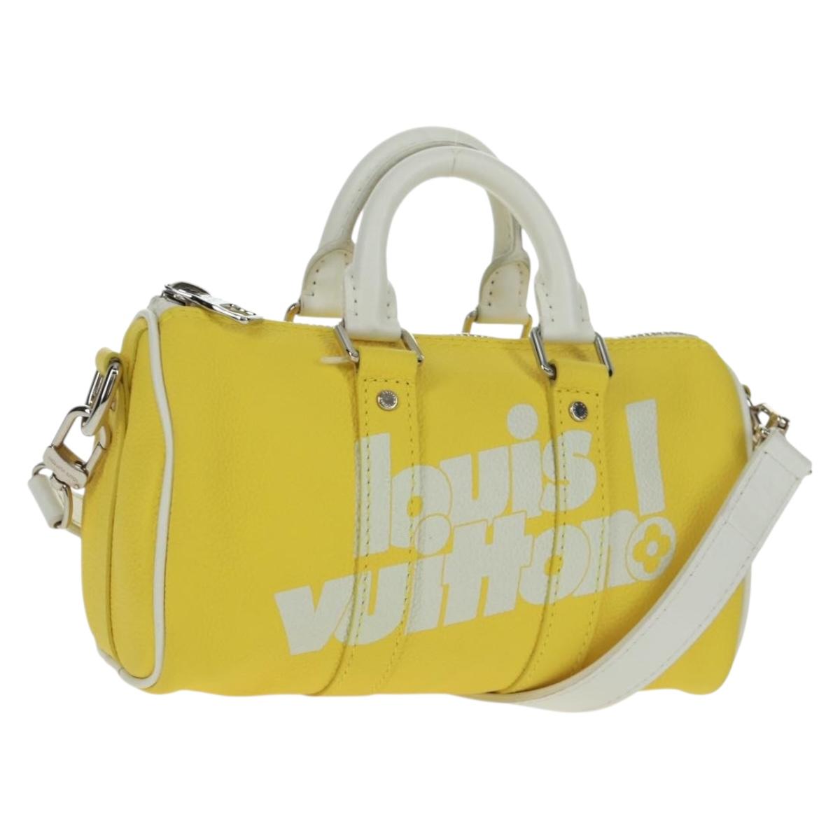 LOUIS VUITTON Monogram Everyday Keepall XS Hand Bag Yellow M80842 Auth 164249V