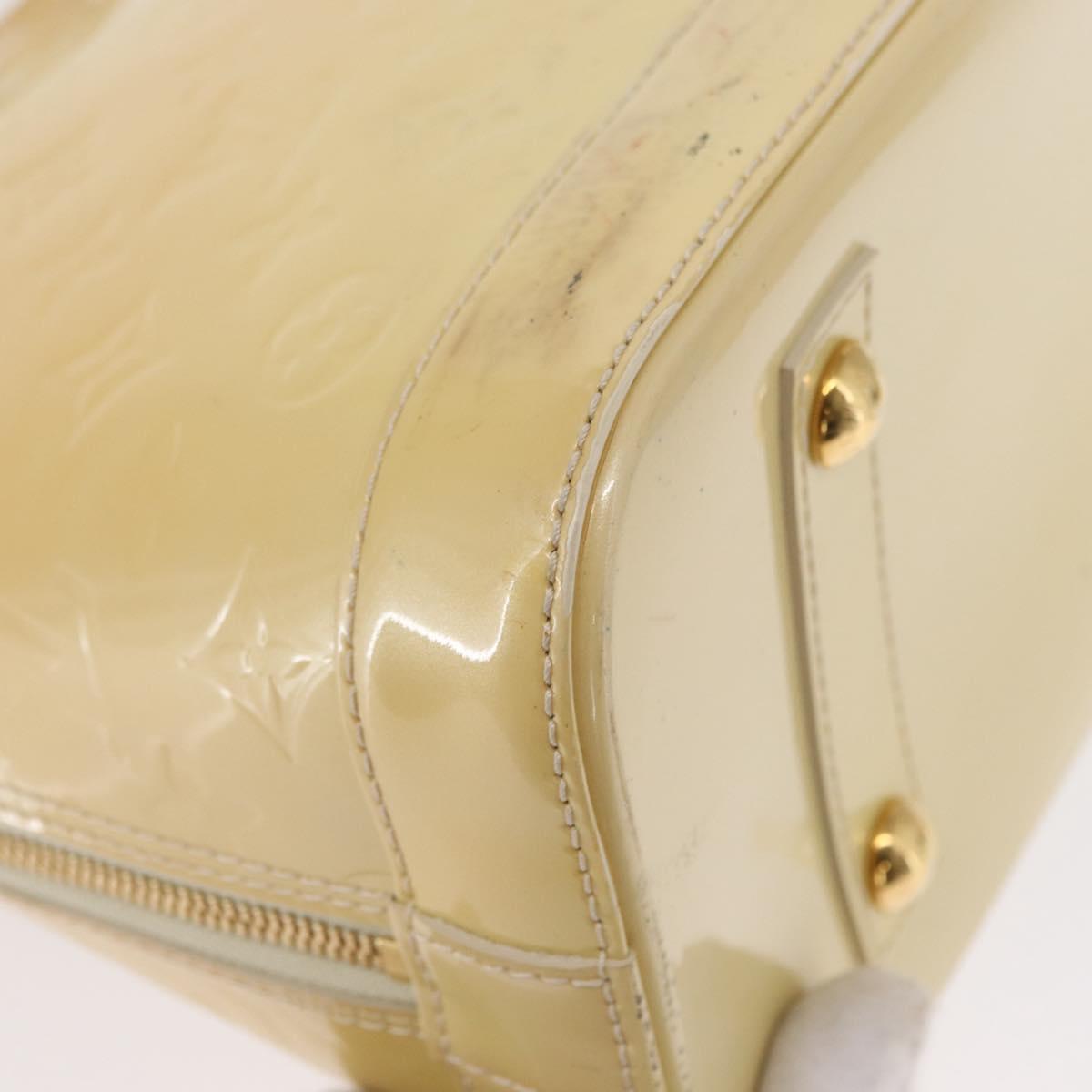 LOUIS VUITTON Monogram Vernis Alma PM Hand Bag Broncorail M91445 LV Auth 164255