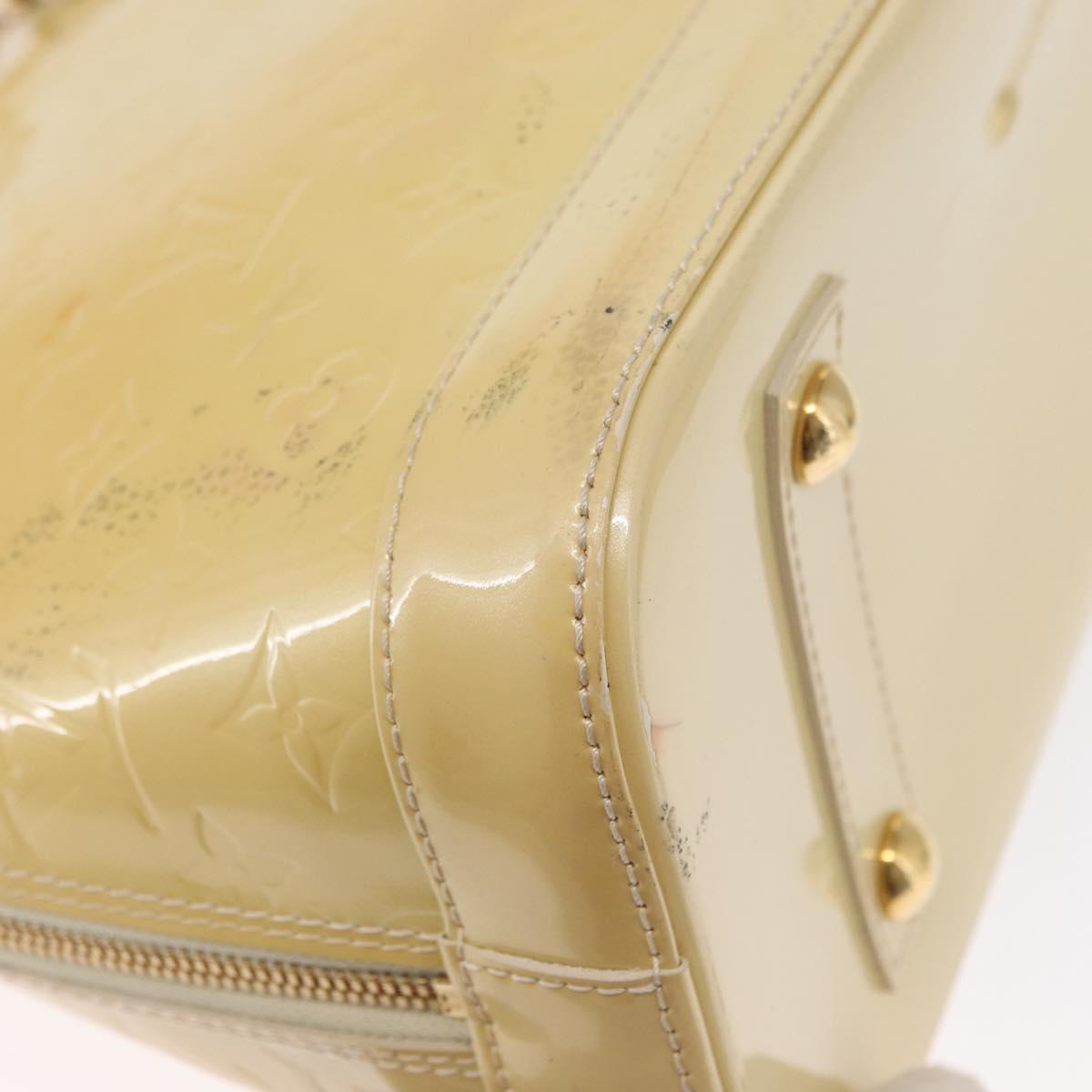 LOUIS VUITTON Monogram Vernis Alma PM Hand Bag Broncorail M91445 LV Auth 164255