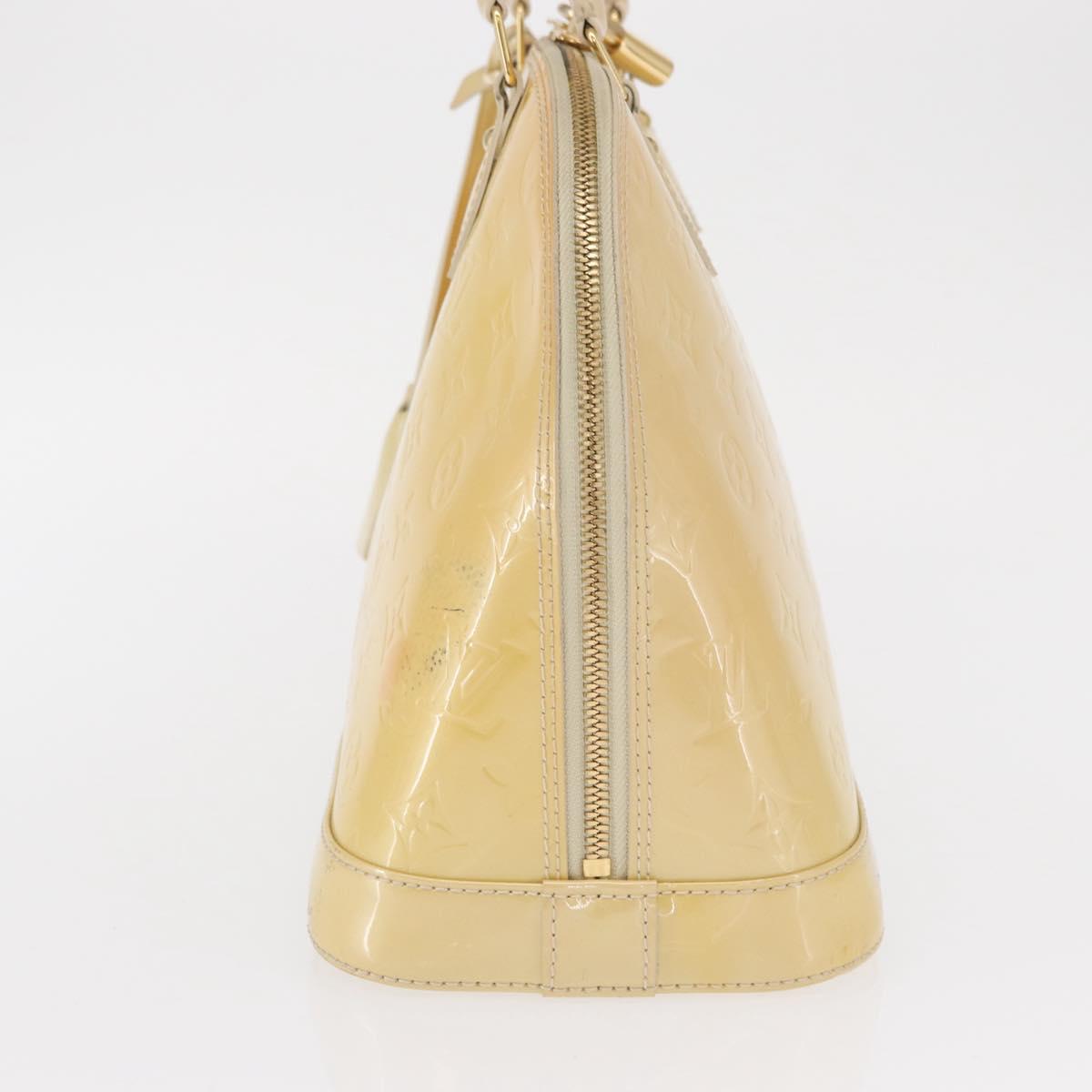 LOUIS VUITTON Monogram Vernis Alma PM Hand Bag Broncorail M91445 LV Auth 164255