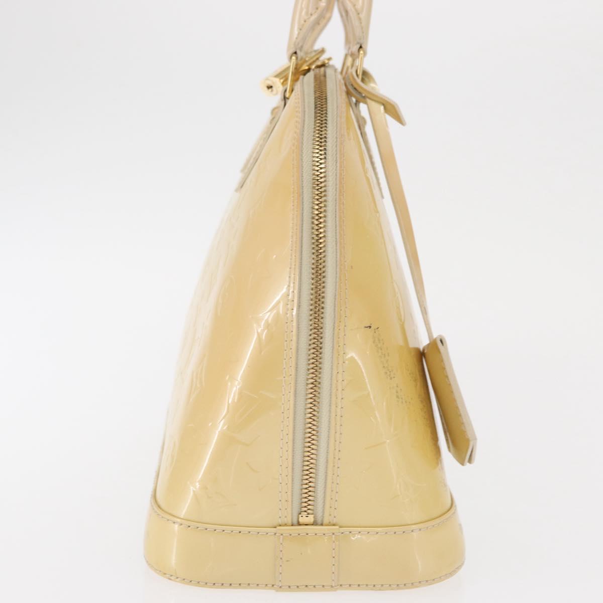 LOUIS VUITTON Monogram Vernis Alma PM Hand Bag Broncorail M91445 LV Auth 164255