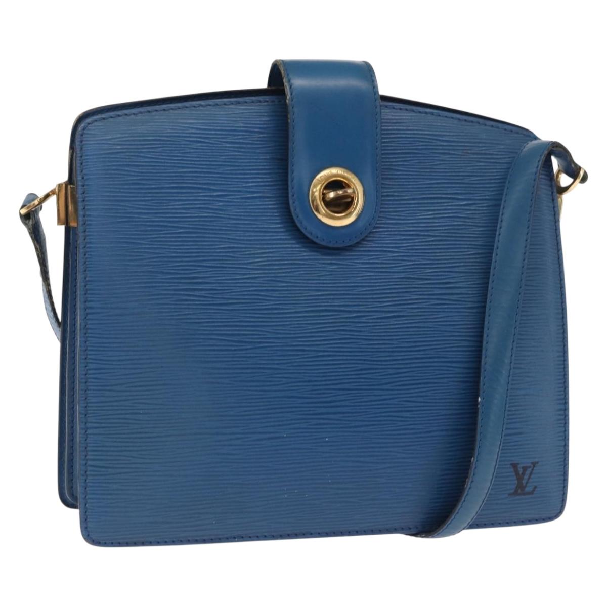 LOUIS VUITTON Epi Capuchin Shoulder Bag Blue M52345 LV Auth 164265