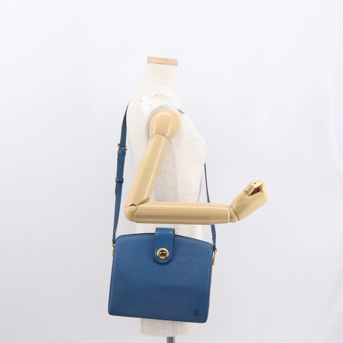 LOUIS VUITTON Epi Capuchin Shoulder Bag Blue M52345 LV Auth 164265