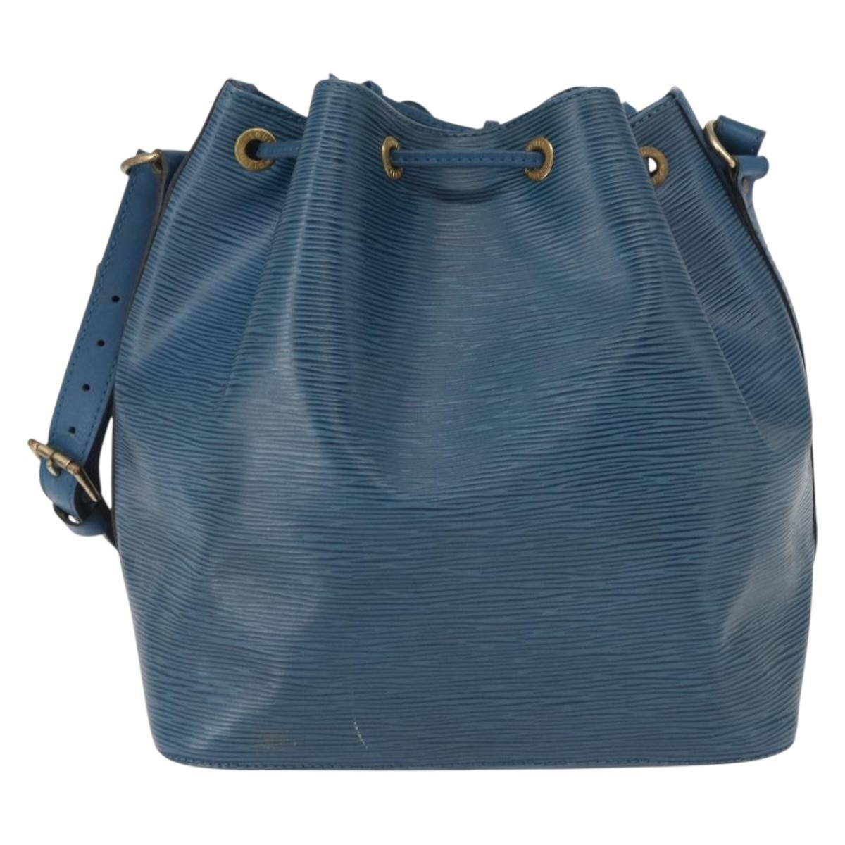 LOUIS VUITTON Epi Petit Noe Shoulder Bag Blue M44105 LV Auth 164271
