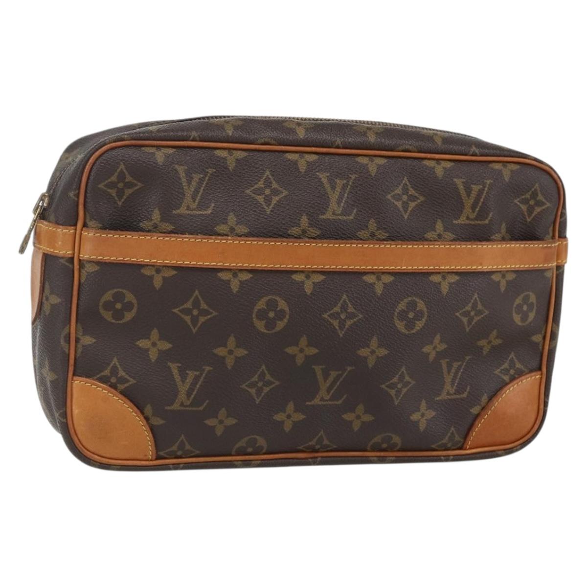 LOUIS VUITTON Monogram Compiegne 28 Clutch Bag M51845 LV Auth 164275