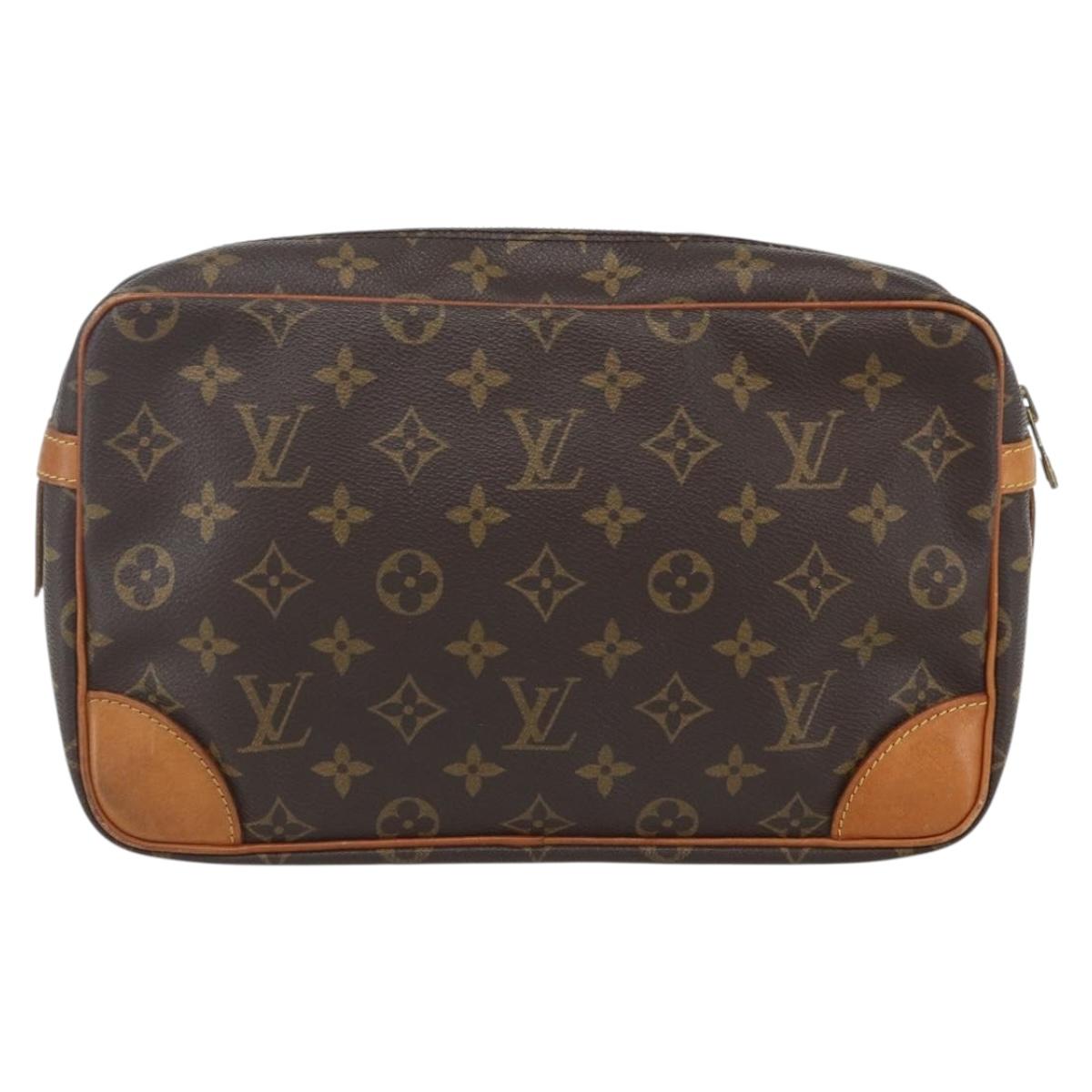 LOUIS VUITTON Monogram Compiegne 28 Clutch Bag M51845 LV Auth 164275