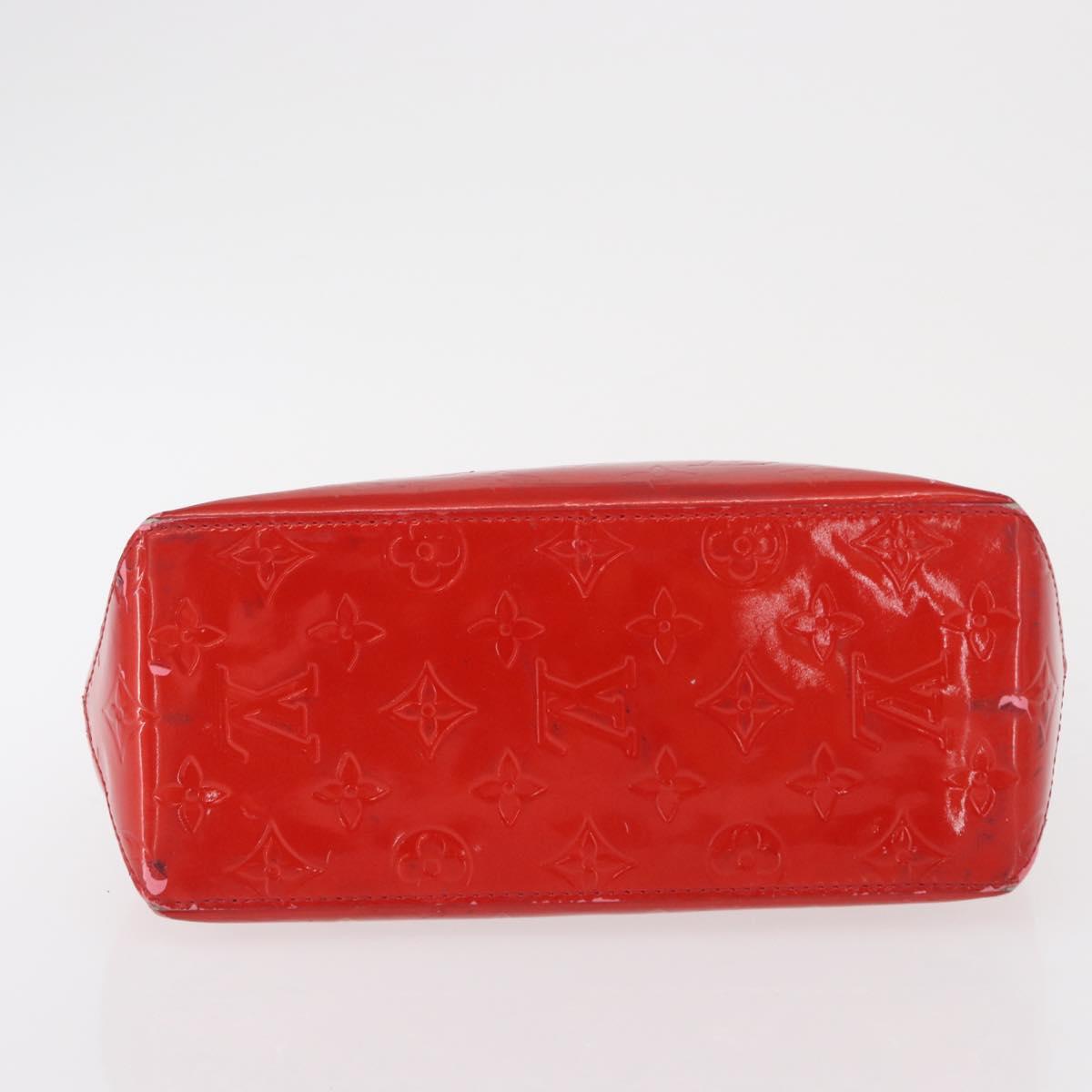 LOUIS VUITTON Monogram Vernis Reade PM Hand Bag Red Rouge M91088 LV Auth 164278