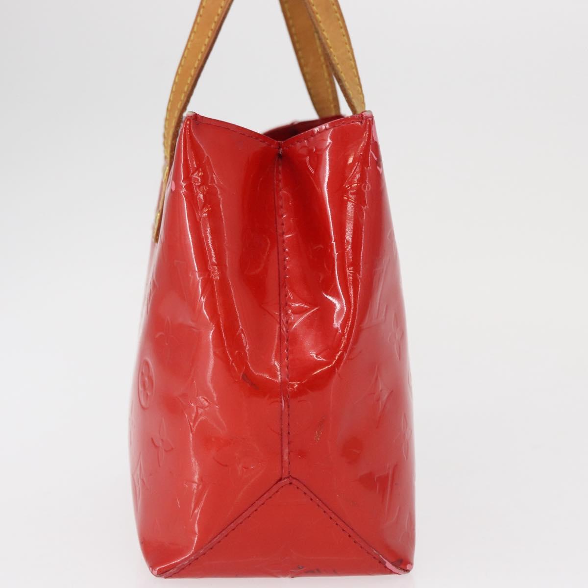 LOUIS VUITTON Monogram Vernis Reade PM Hand Bag Red Rouge M91088 LV Auth 164278