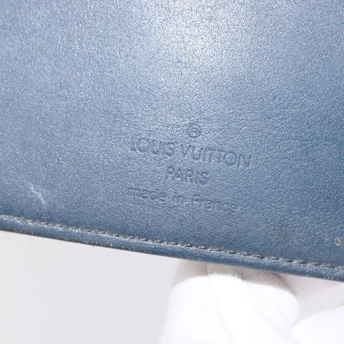 LOUIS VUITTON Monogram Mat Agenda MM Day Planner Cover Black R20925 Auth 164299