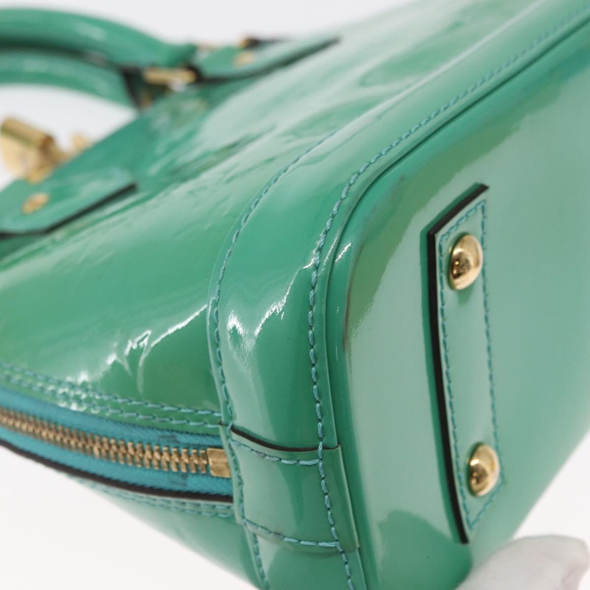 LOUIS VUITTON Monogram Vernis Alma BB Hand Bag Tyu Luco Words M90302 Auth 164314