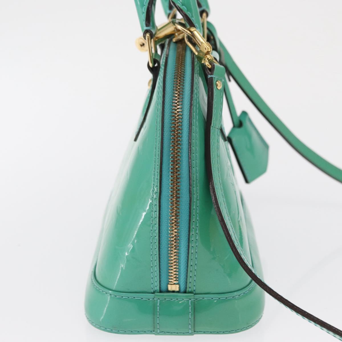 LOUIS VUITTON Monogram Vernis Alma BB Hand Bag Tyu Luco Words M90302 Auth 164314