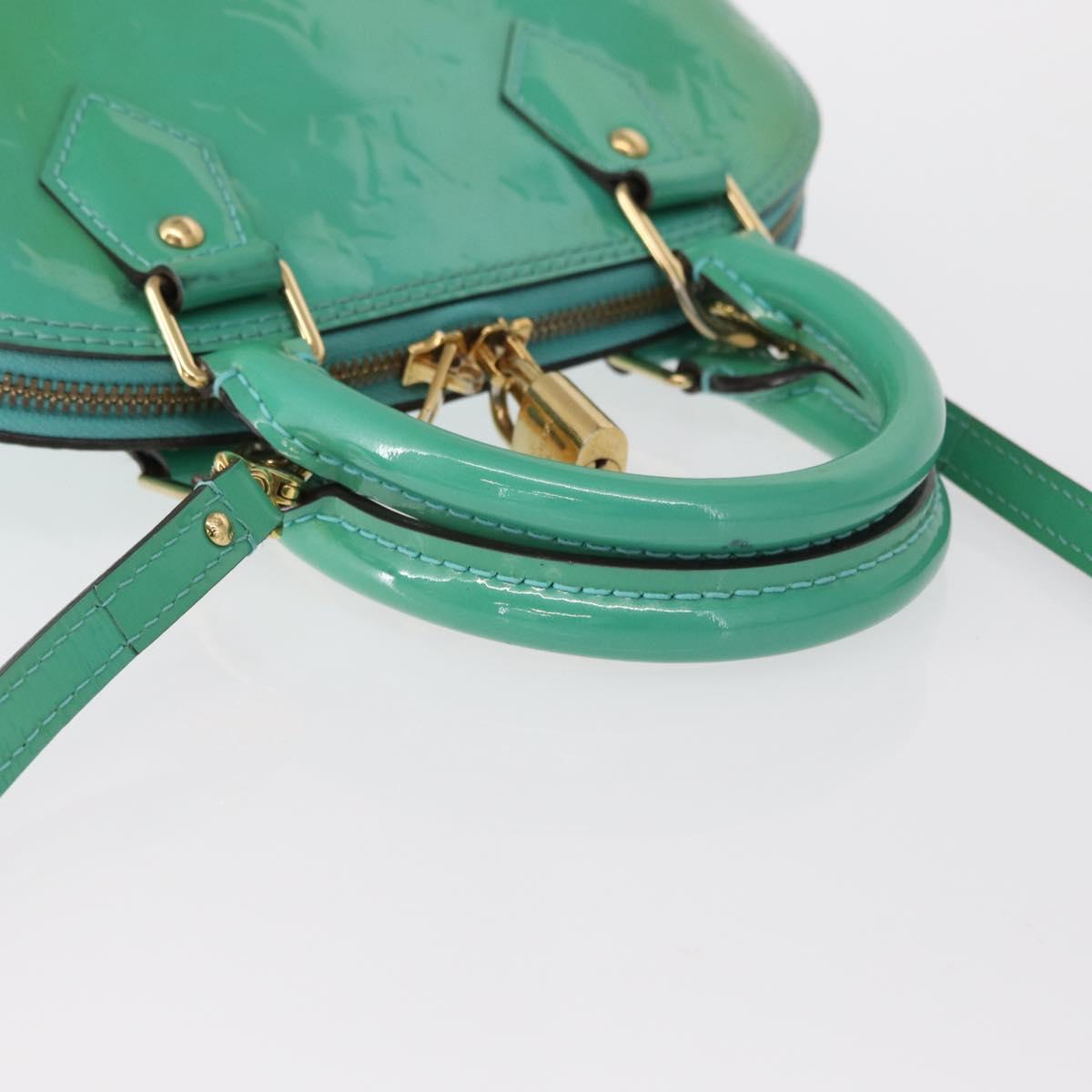 LOUIS VUITTON Monogram Vernis Alma BB Hand Bag Tyu Luco Words M90302 Auth 164314
