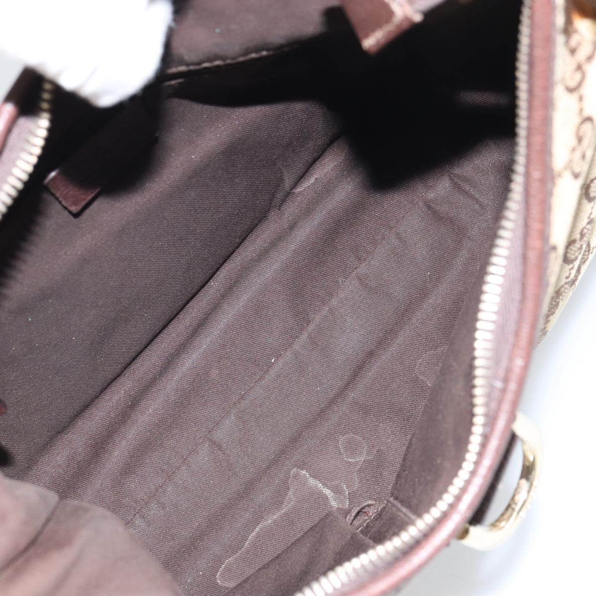 GUCCI GG Canvas Abbey Shoulder Bag Beige Gold 130738 Auth 164315