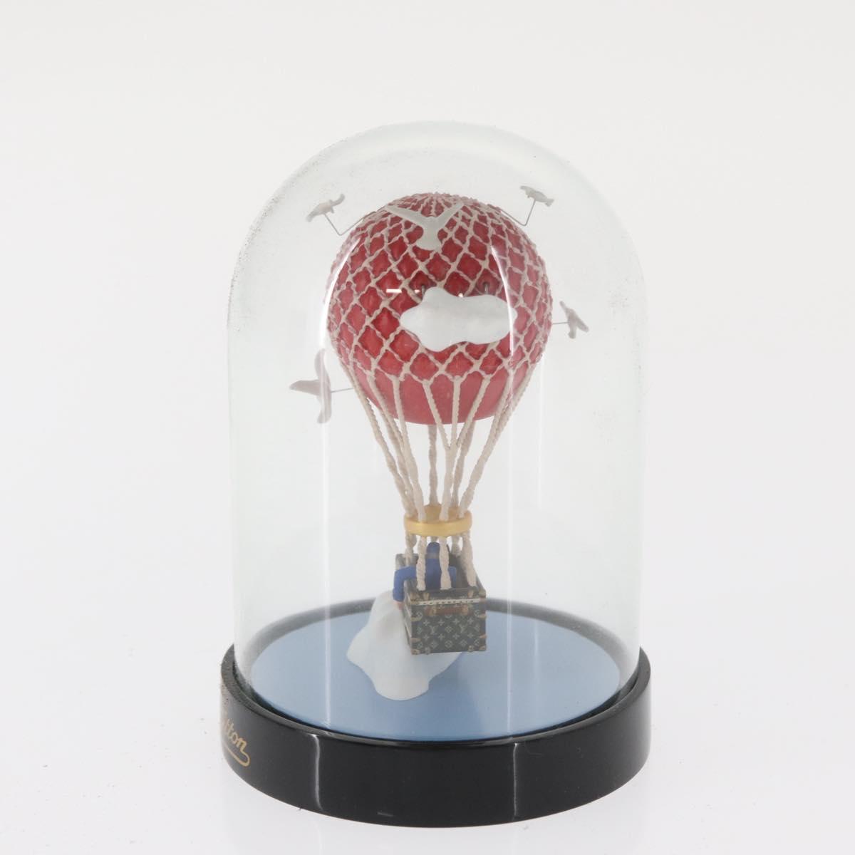 LOUIS VUITTON Maruaero Glass Dome 2013 Christmas Only Snow Globe Red Auth 164316
