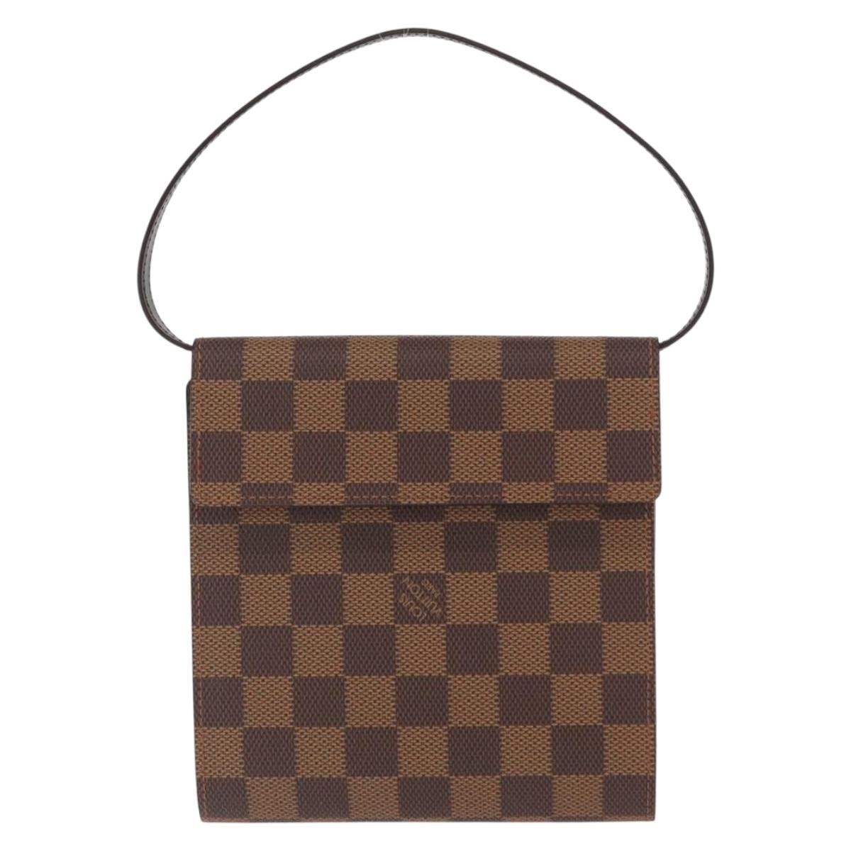 LOUIS VUITTON Damier Ebene CD Holder Pouch N62935 LV Auth 164320
