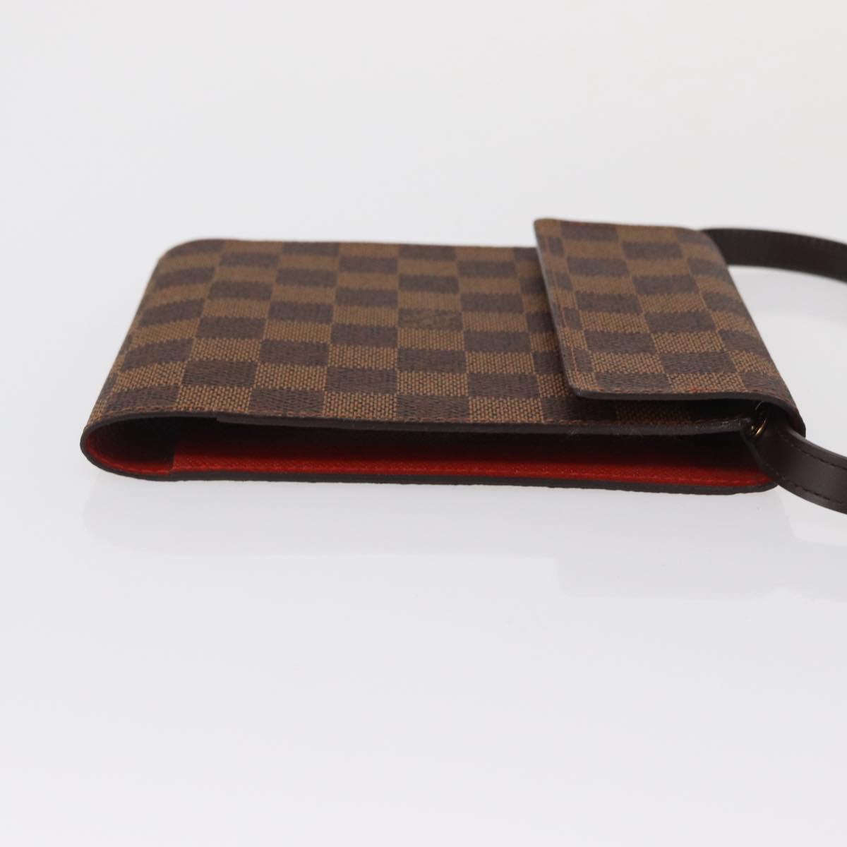 LOUIS VUITTON Damier Ebene CD Holder Pouch N62935 LV Auth 164320