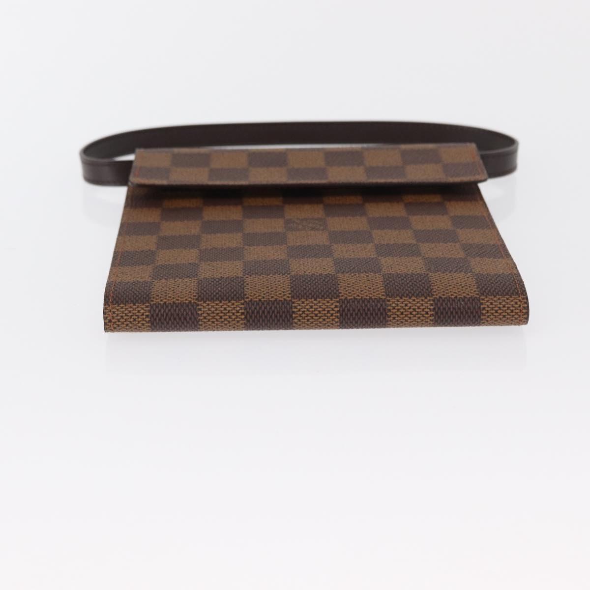 LOUIS VUITTON Damier Ebene CD Holder Pouch N62935 LV Auth 164320