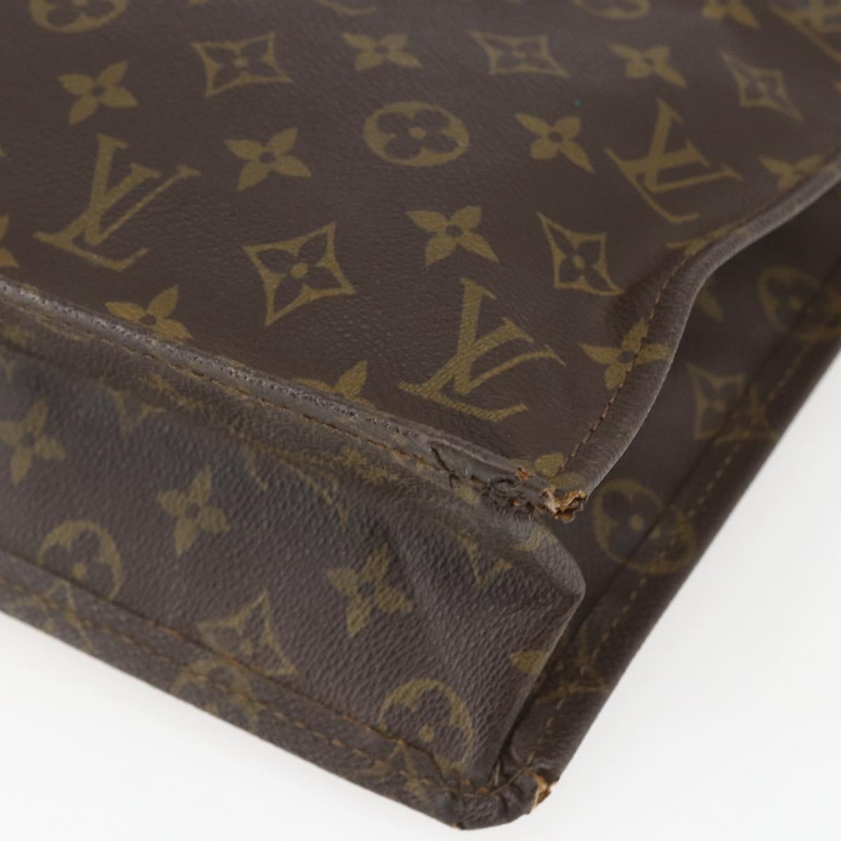 LOUIS VUITTON Monogram Sac Plat Hand Bag M51140 LV Auth 164332