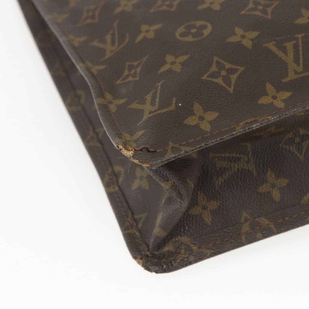 LOUIS VUITTON Monogram Sac Plat Hand Bag M51140 LV Auth 164332