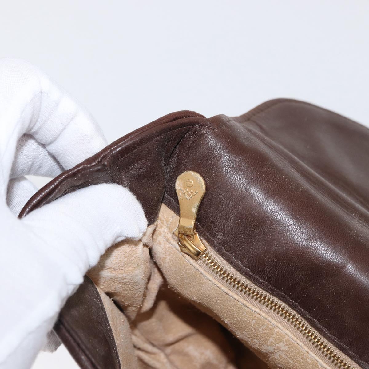 BOTTEGA VENETA INTRECCIATO Hand Bag Leather Brown Auth 164335