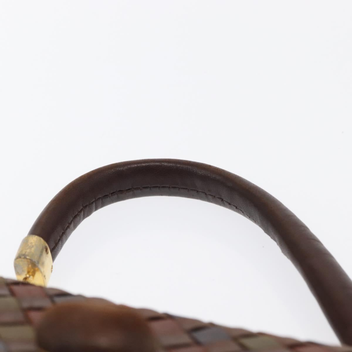 BOTTEGA VENETA INTRECCIATO Hand Bag Leather Brown Auth 164335