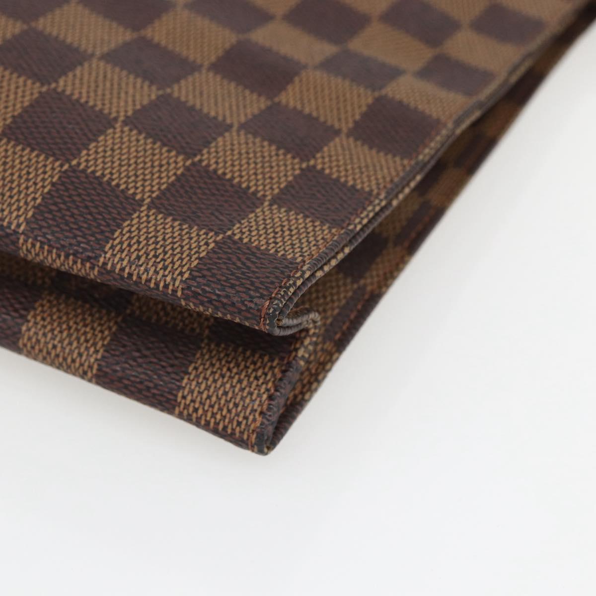 LOUIS VUITTON Damier Ebene Poche Toilette 26 Pouch N47543 LV Auth 164337