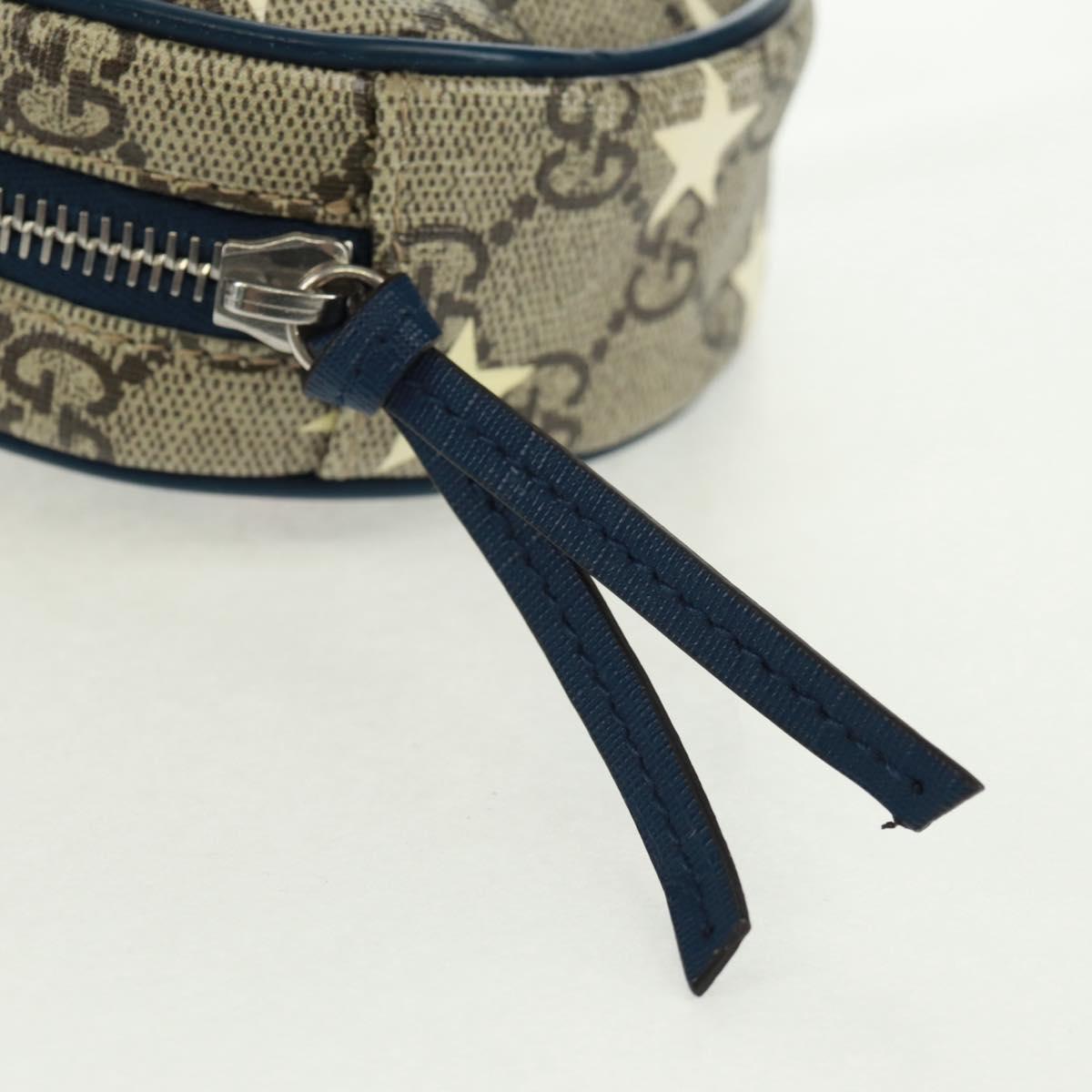 GUCCI GG Supreme Sherry Line Children Bag PVC Beige Navy Red 502330 Auth 164343V