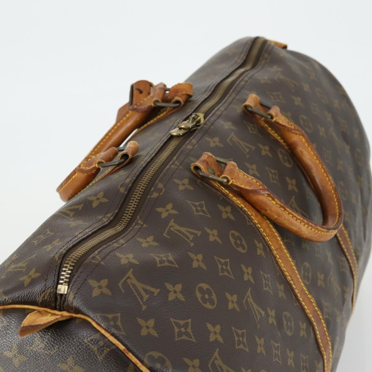 LOUIS VUITTON Monogram Keepall 55 Boston Bag M41424 LV Auth 164355