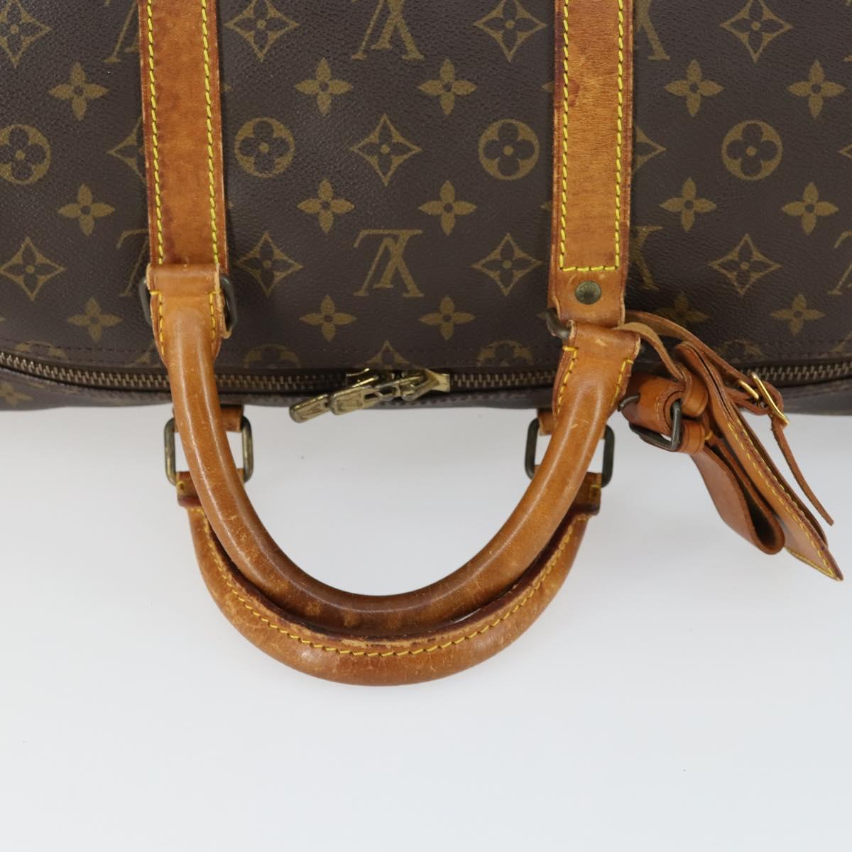 LOUIS VUITTON Monogram Keepall 55 Boston Bag M41424 LV Auth 164355