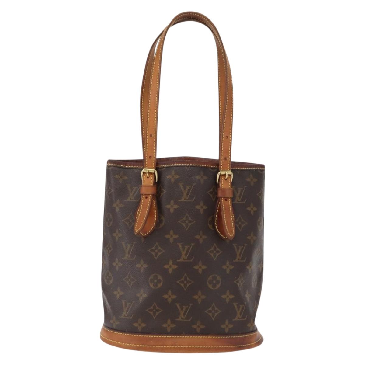 LOUIS VUITTON Monogram Bucket PM Shoulder Bag M42238 LV Auth 164359